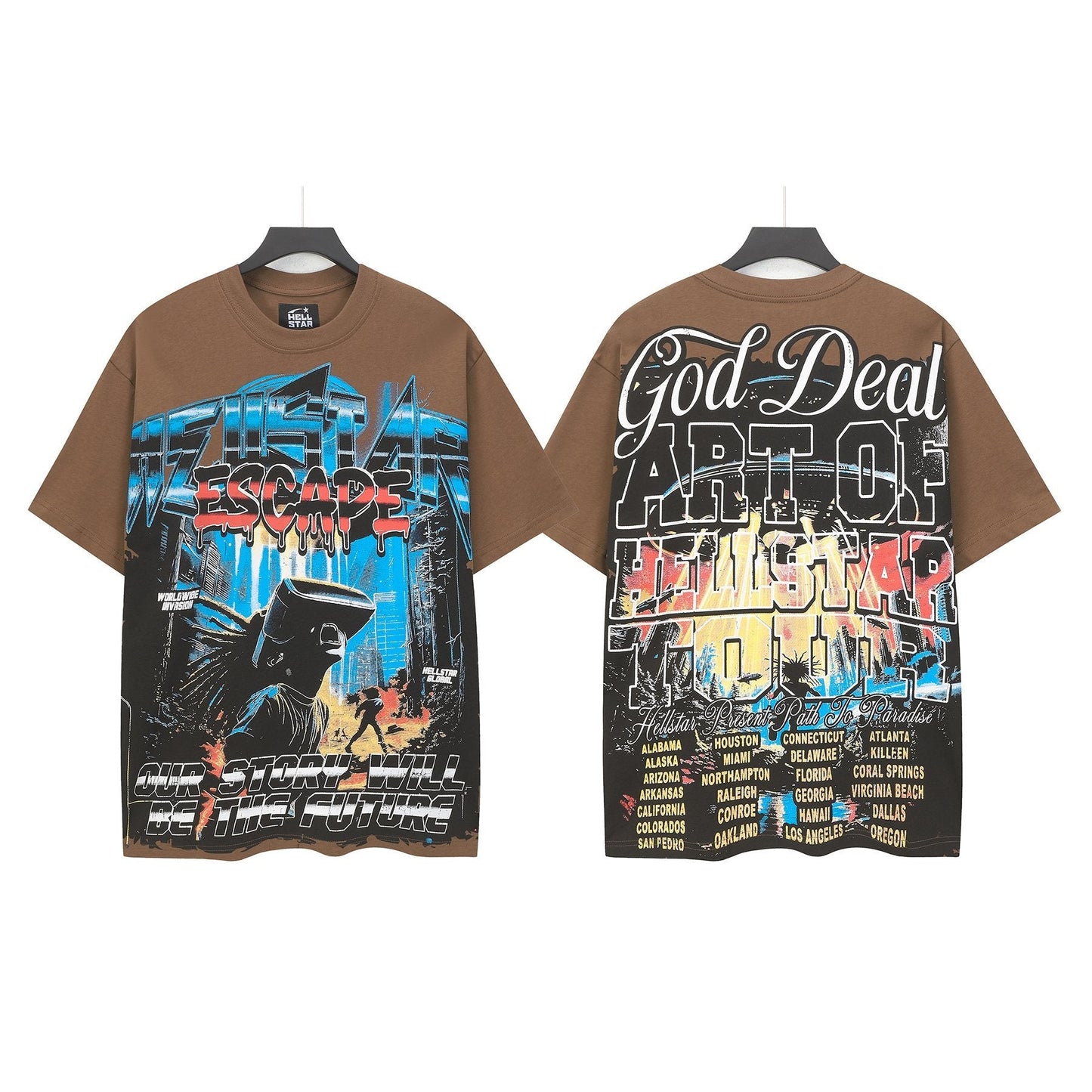 HS Path to Paradise Brown Graphic T-Shirt ¡ª hero