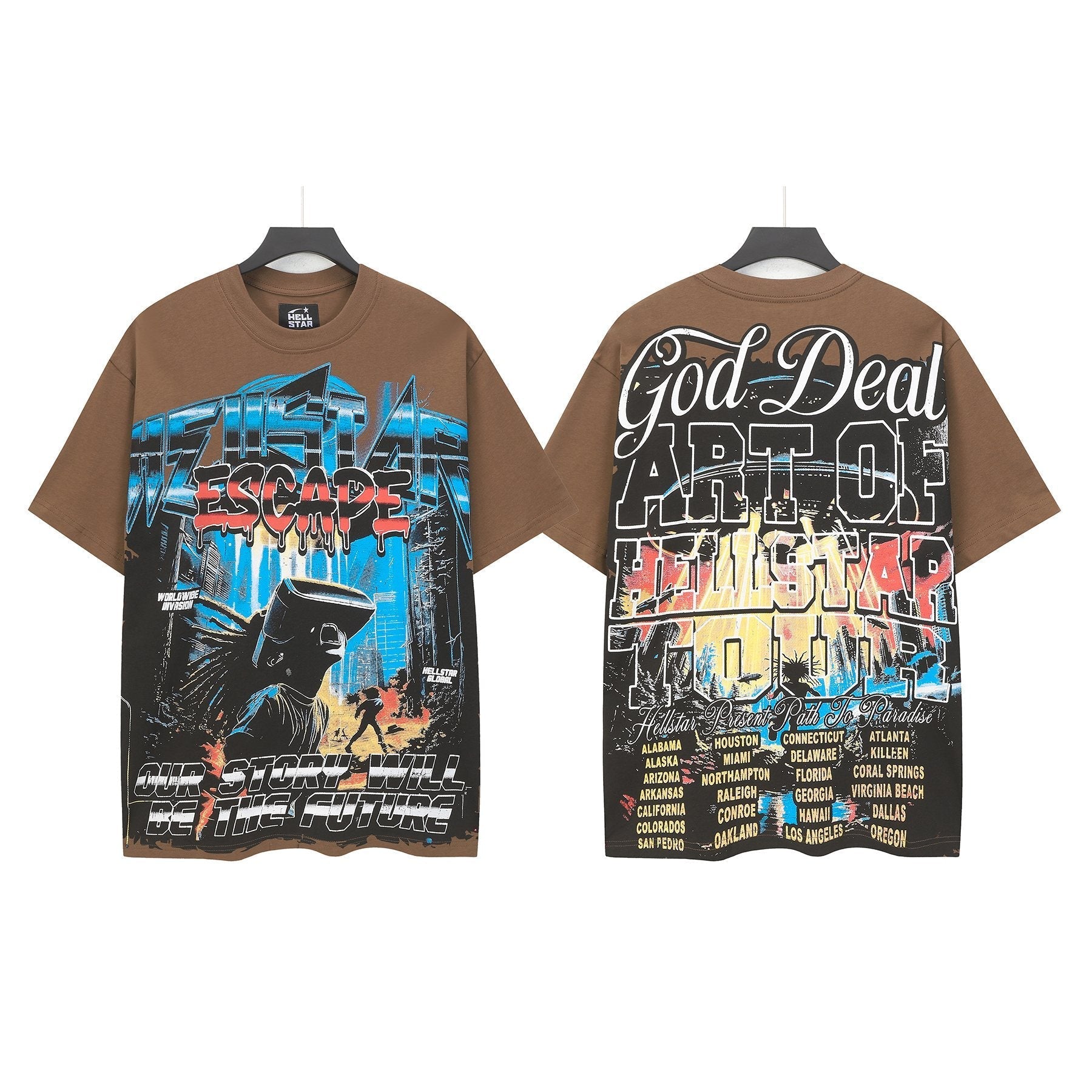 HS Path to Paradise Brown Graphic T-Shirt ¡ª hero