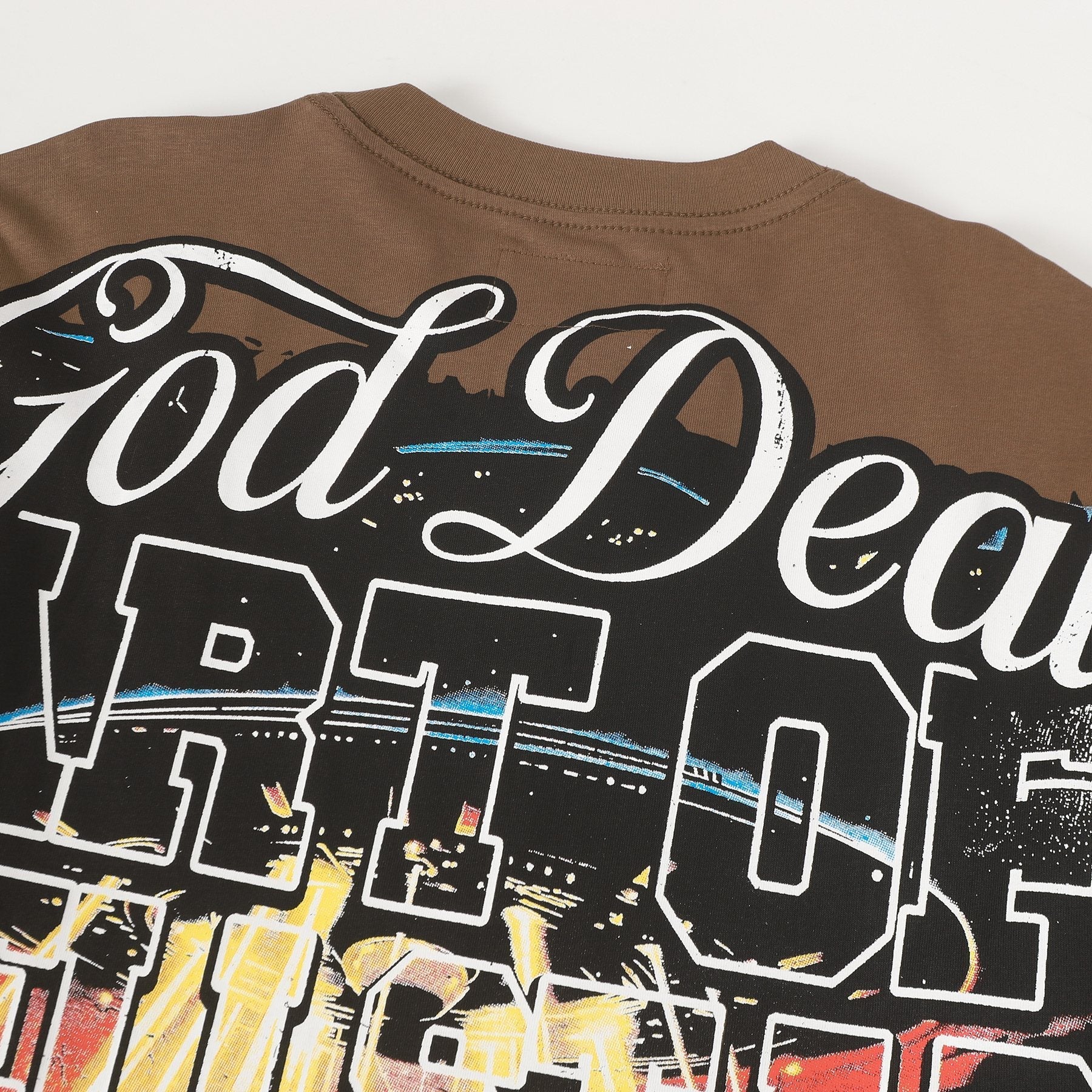 HS Path to Paradise Brown Graphic T-Shirt ¡ª detail