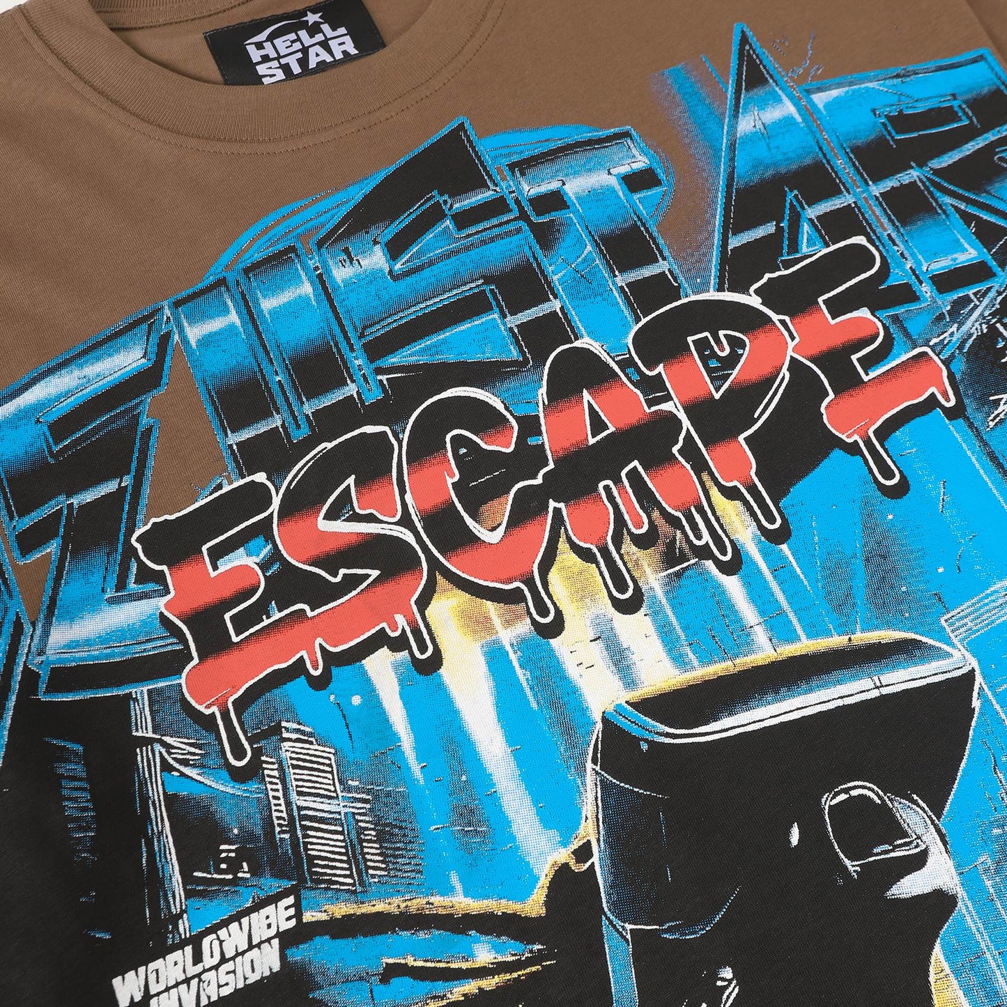 HS Path to Paradise Brown Graphic T-Shirt ¡ª detail