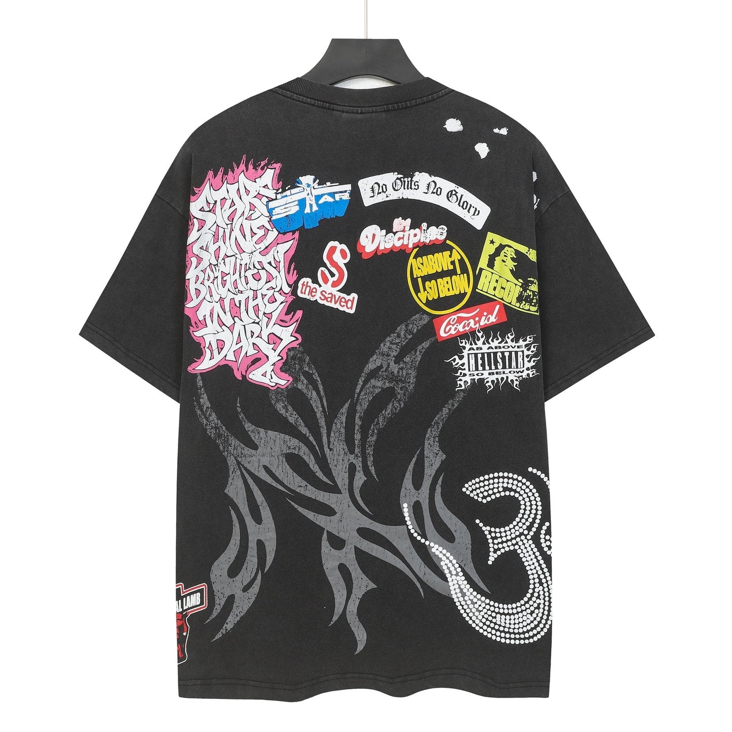 HS Character & Graffiti Graphic Short-Sleeve T-Shirt ¡ª back