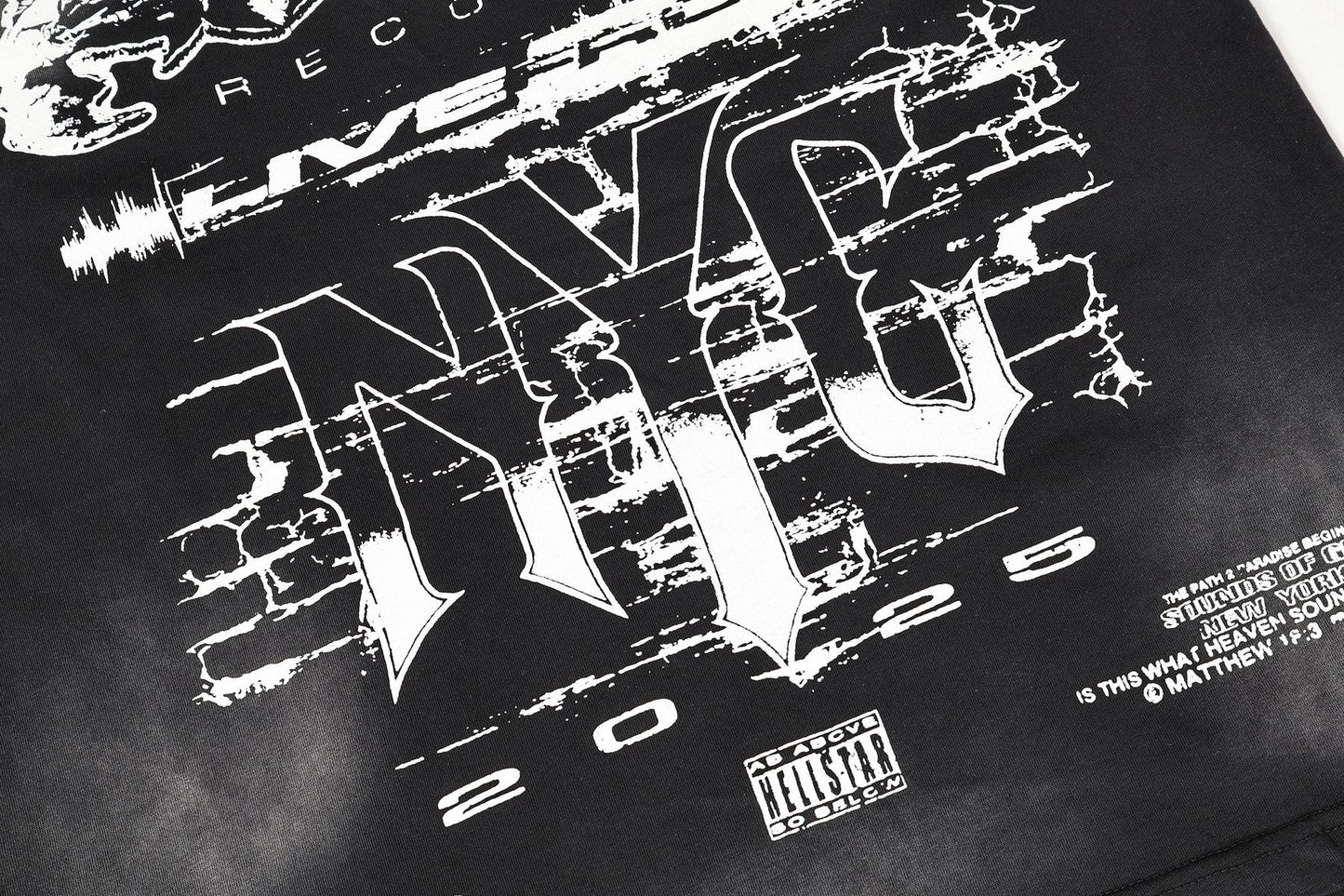HS NYC Distressed Graphic Short-Sleeve T-Shirt ¡ª detail