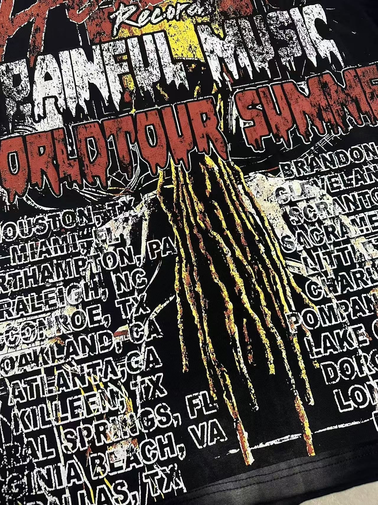 HS Pain Kill Music World Tour Graphic T-Shirt ¡ª detail