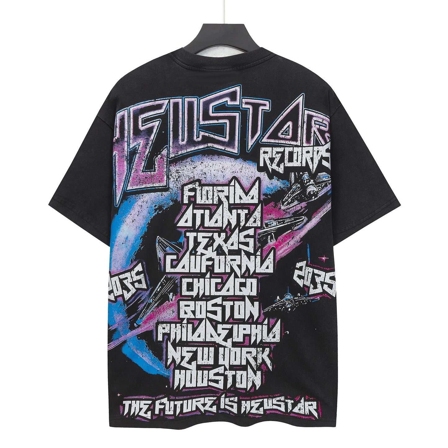 HS Futuristic Face Graphic T-Shirt ¡ª back