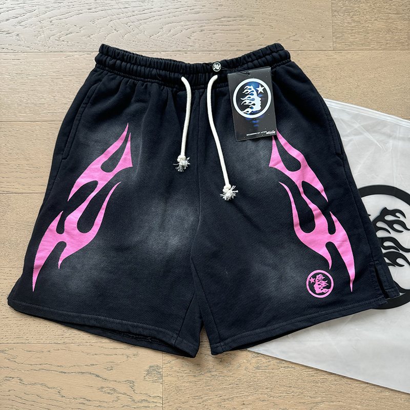 HS Washed Flame Graphic Shorts ¡ª front