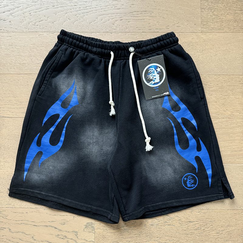 HS Washed Flame Graphic Shorts ¡ª front