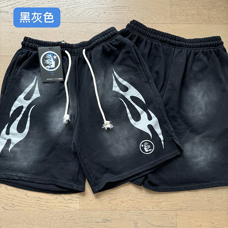 HS Washed Flame Graphic Shorts ¡ª comparison