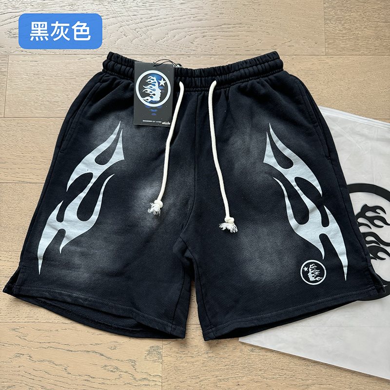 HS Washed Flame Graphic Shorts ¡ª front