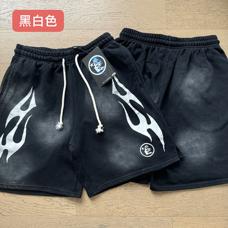 HS Washed Flame Graphic Shorts ¡ª comparison