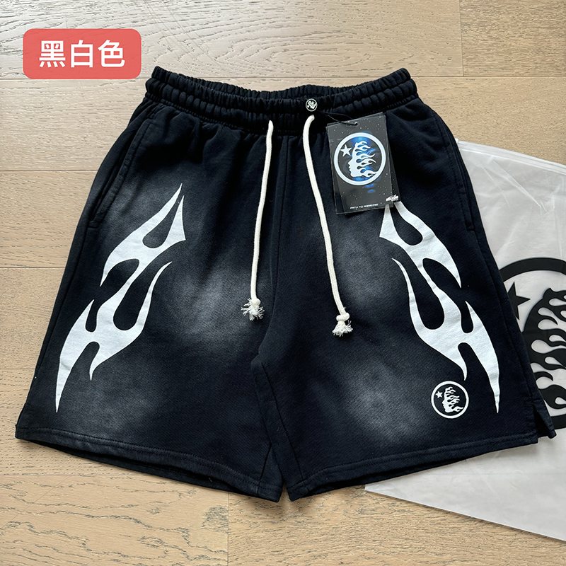 HS Washed Flame Graphic Shorts ¡ª context