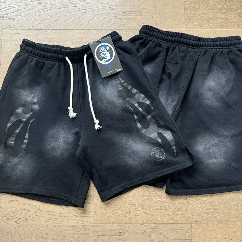 HS Washed Flame Graphic Shorts ¡ª comparison