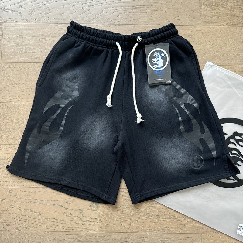 HS Washed Flame Graphic Shorts ¡ª context