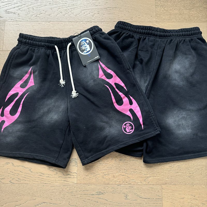 HS Washed Flame Graphic Shorts ¡ª comparison