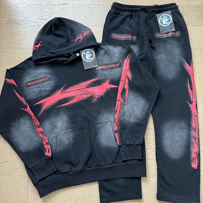 HS Red Sport Hoodie & Pants Set ¡ª front