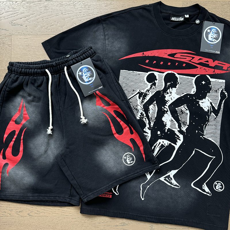 HS Red Sport Runner T-Shirt & Shorts Set ¡ª context