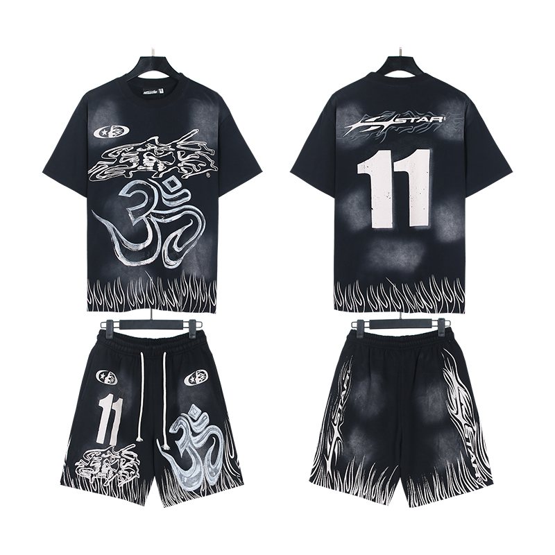 HS Number 11 Graphic T-Shirt and Shorts Set ¡ª front
