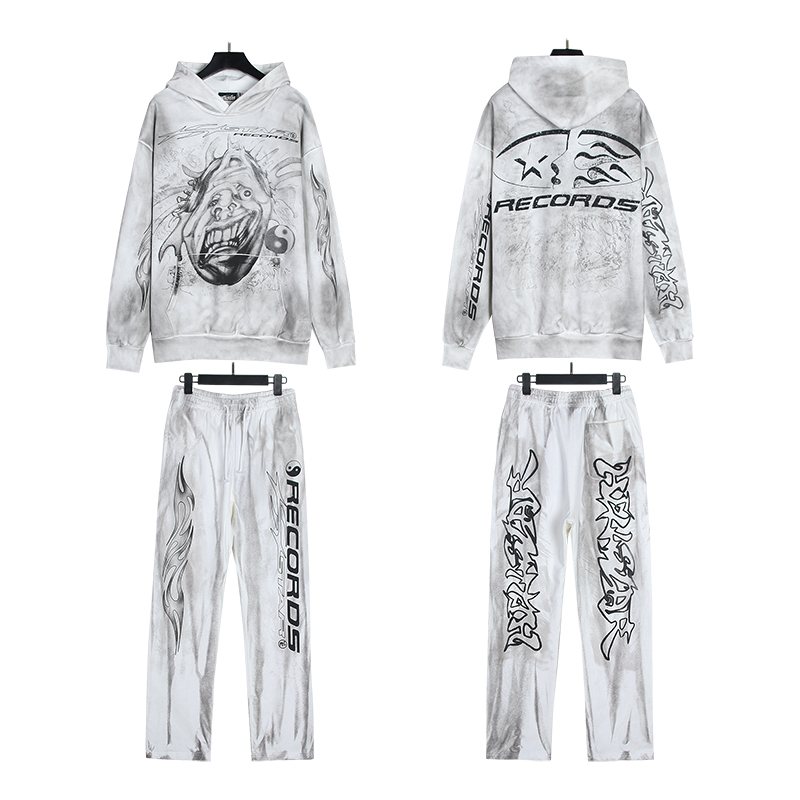 HS Records Graphic Hoodie & Pants Set ¡ª front
