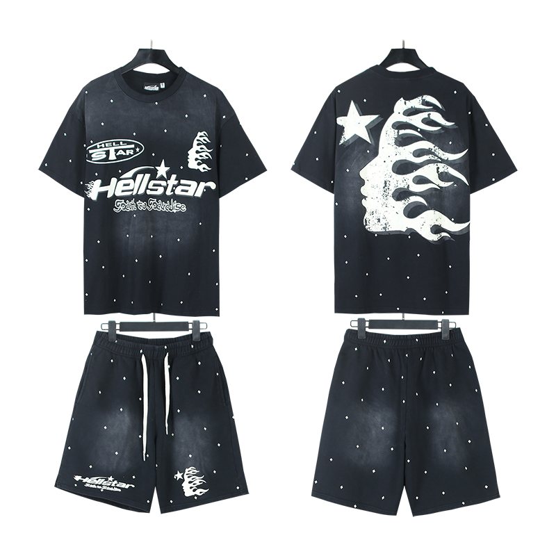 HS Speckle Star Flame T-Shirt and Shorts Set ¡ª front