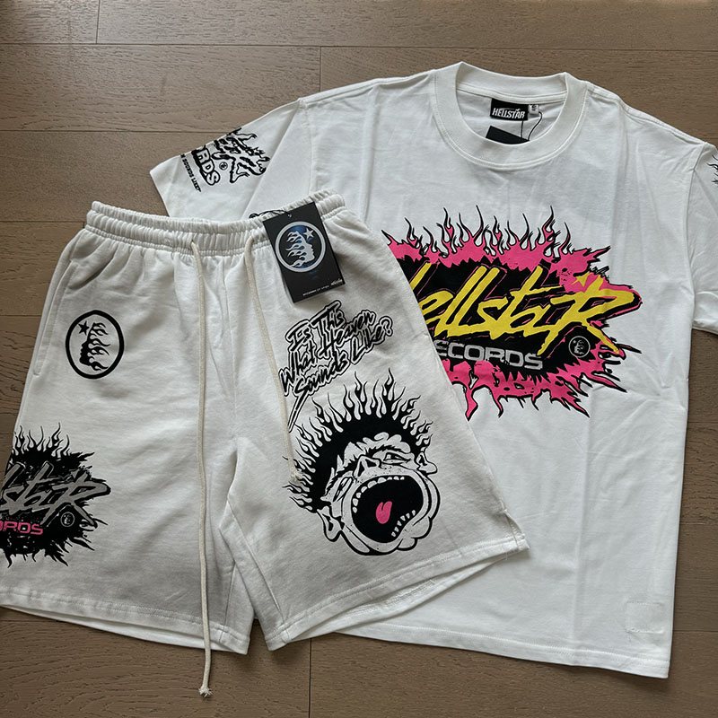HS Records Flame Face Short-Sleeve Set ¡ª front