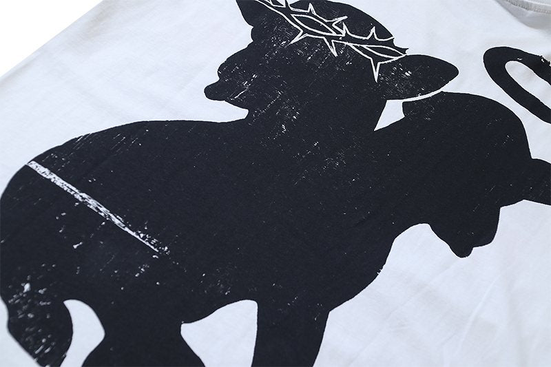 HS White Front & Back Graphic T-Shirt ¡ª detail