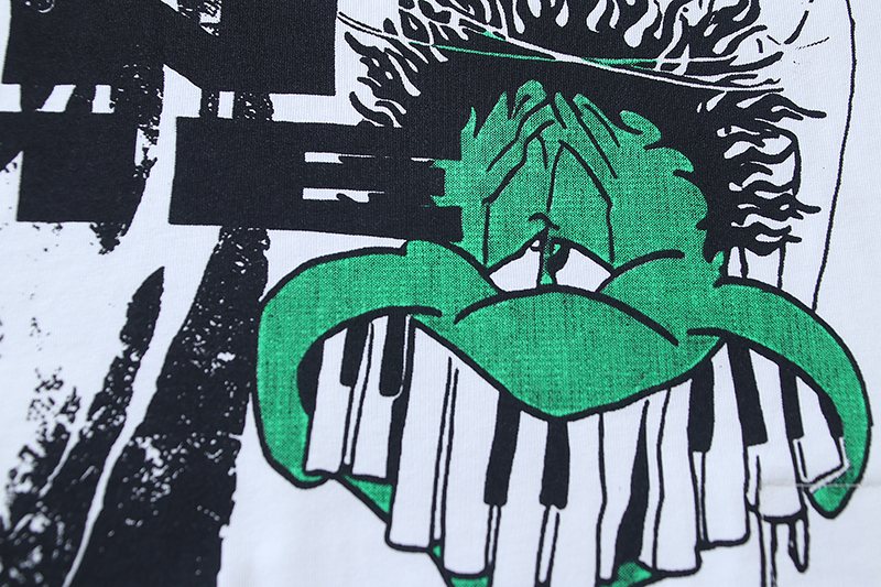 HS White Front & Back Graphic T-Shirt ¡ª detail
