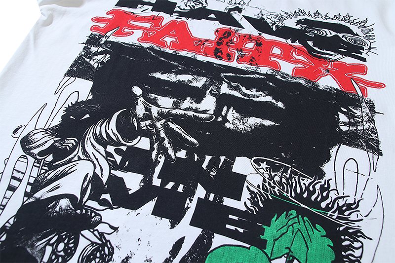 HS White Front & Back Graphic T-Shirt ¡ª detail