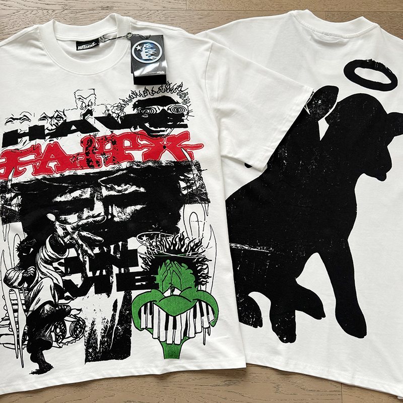 HS White Front & Back Graphic T-Shirt ¡ª context