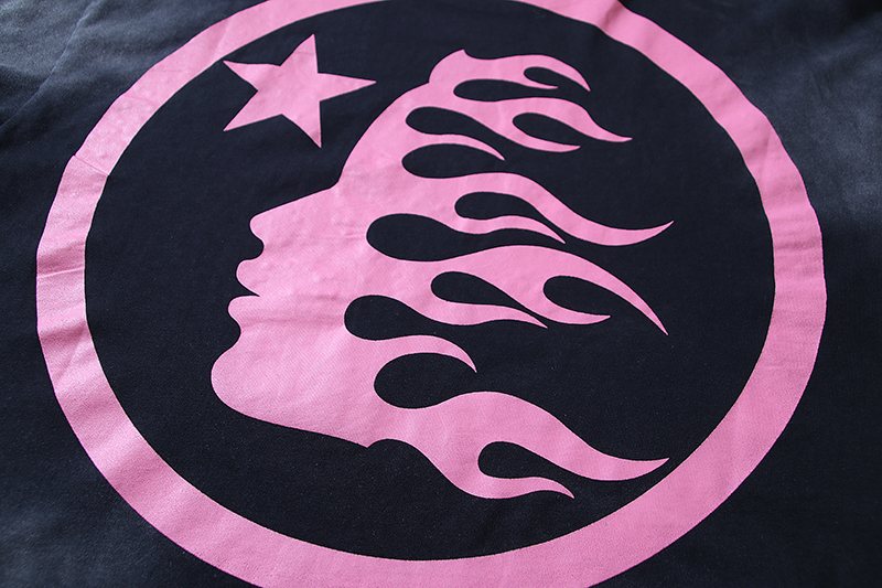 HS Pink Rhinestone Graphic Black T-Shirt ¡ª detail