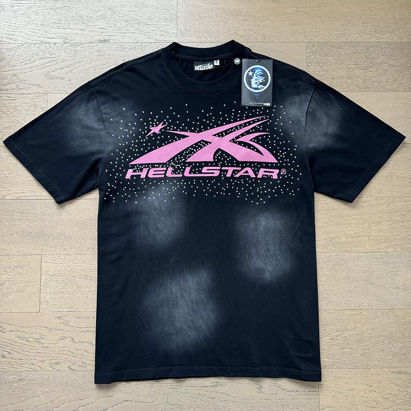 HS Pink Rhinestone Graphic Black T-Shirt ¡ª context