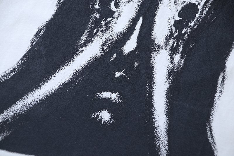 HS White Front & Back Graphic Short-Sleeve T-Shirt ¡ª detail