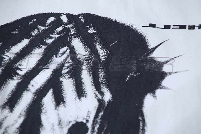 HS White Front & Back Graphic Short-Sleeve T-Shirt ¡ª detail