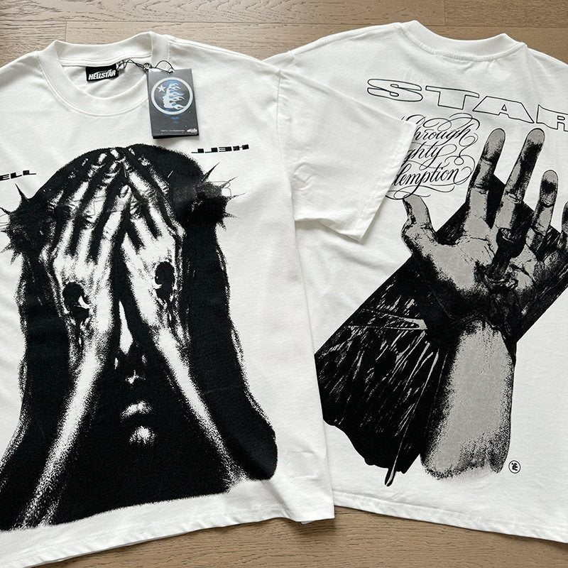 HS White Front & Back Graphic Short-Sleeve T-Shirt ¡ª context