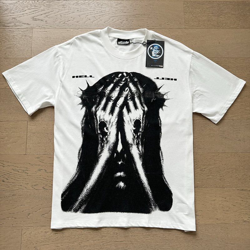 HS White Front & Back Graphic Short-Sleeve T-Shirt ¡ª context