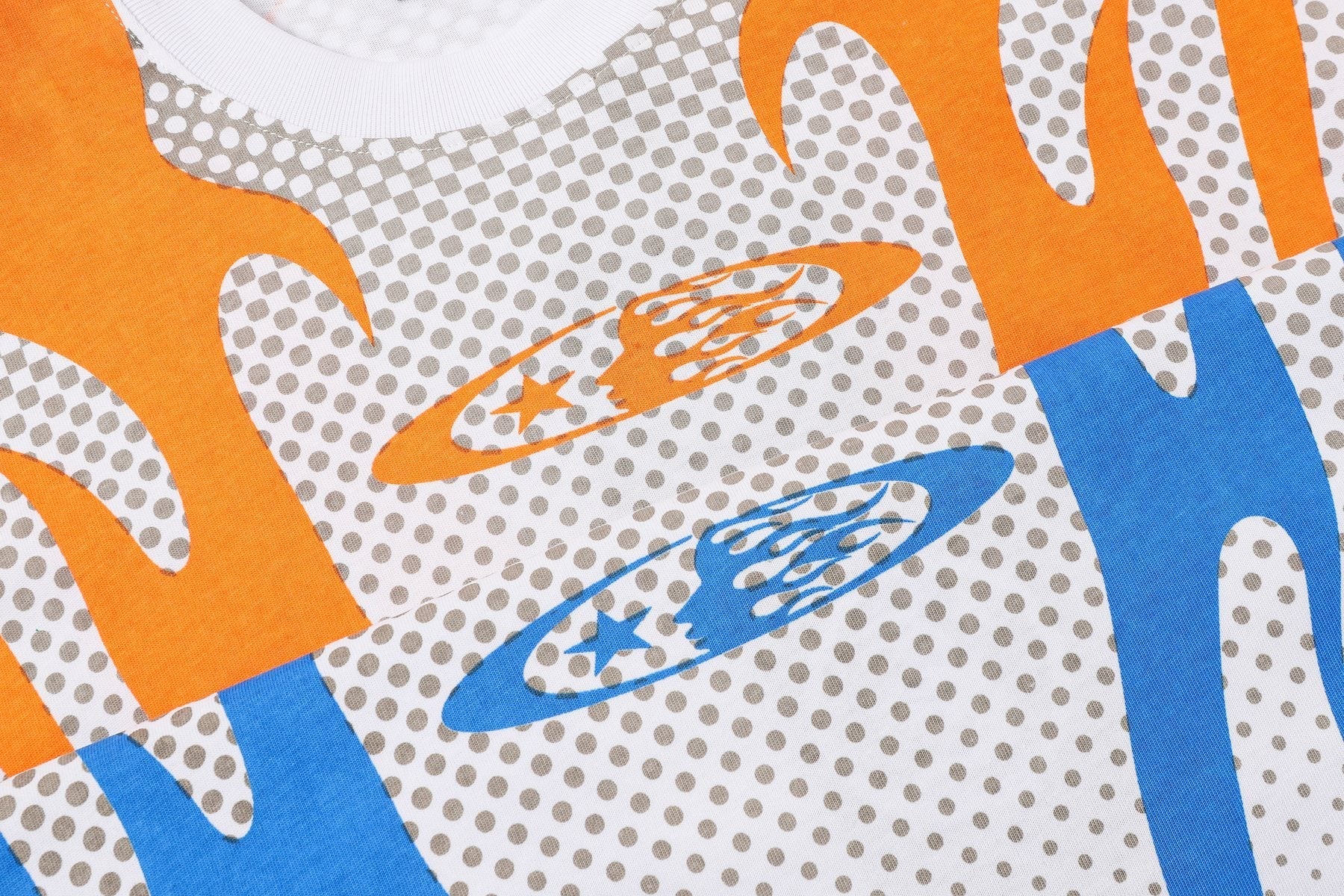 HS Orange Flame Graphic T-Shirt ¡ª fabric_closeup