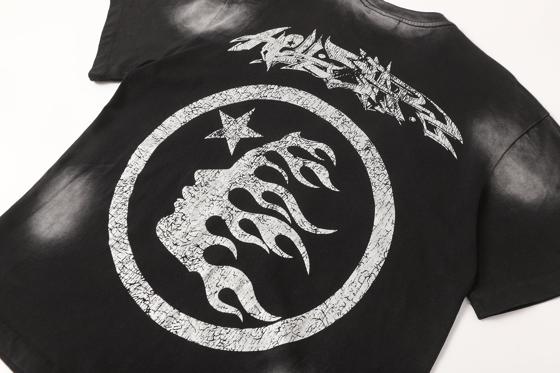HS Distressed Silver Graphic T-Shirt ¡ª detail