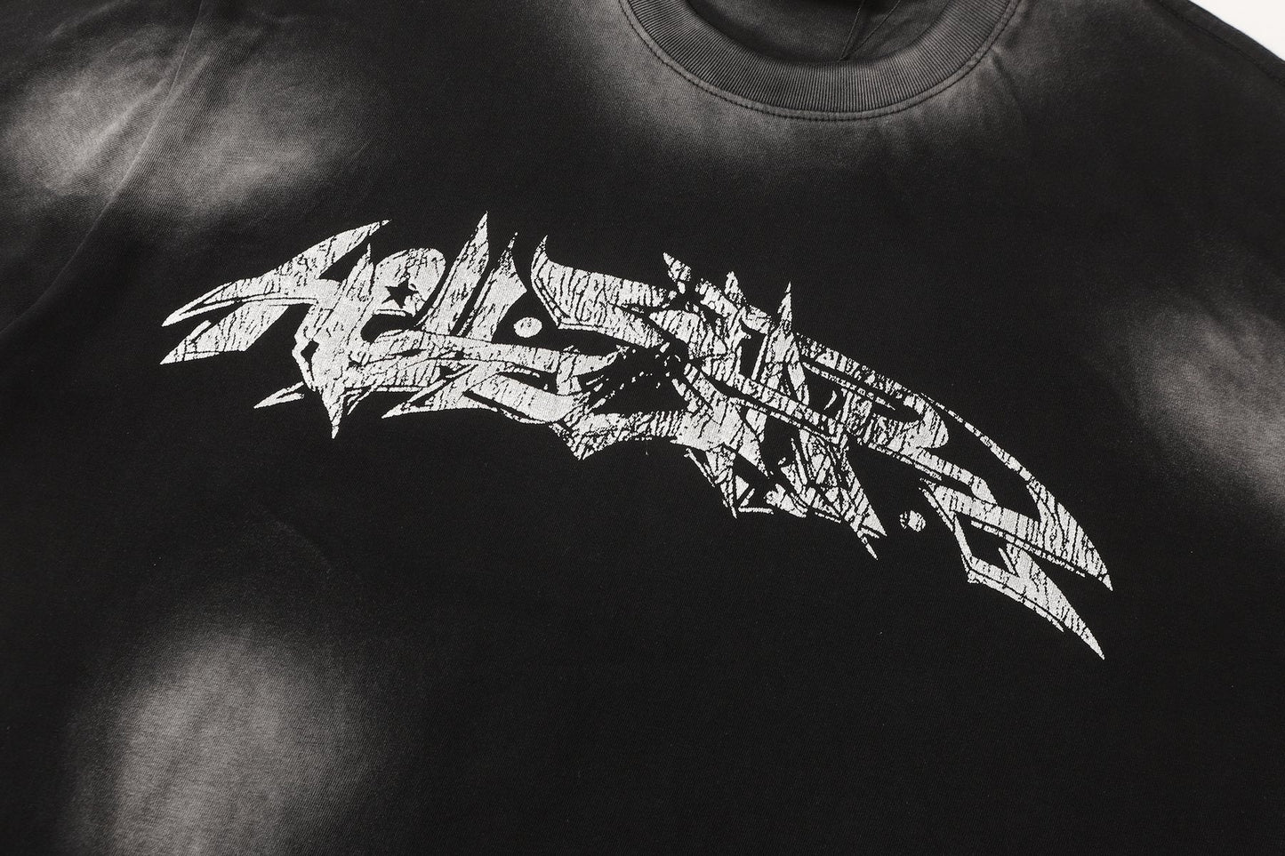 HS Distressed Silver Graphic T-Shirt ¡ª detail