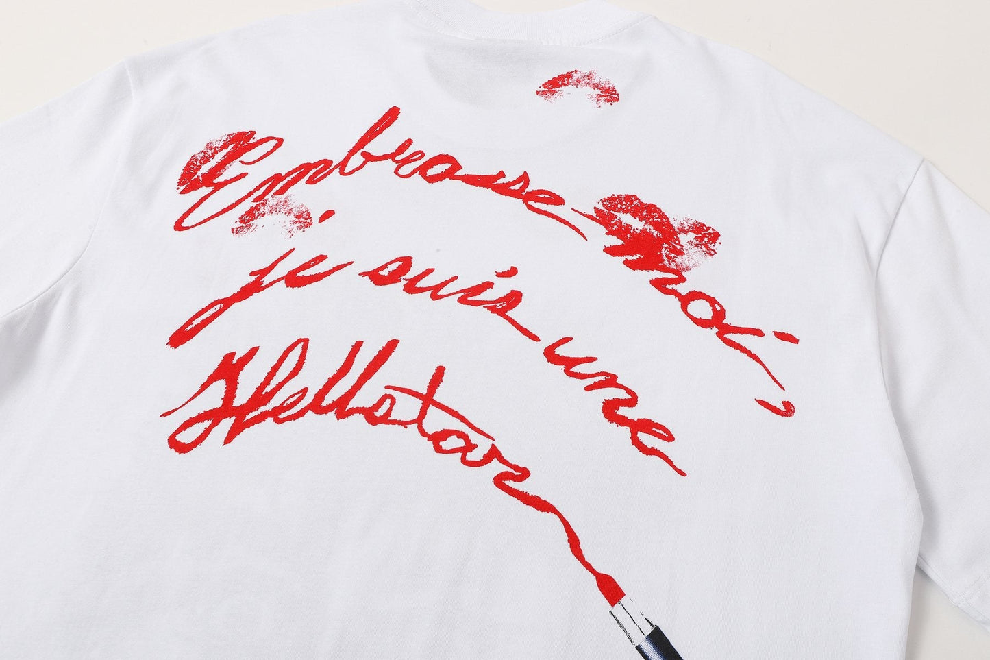 HS Face & Lipstick Graphic Short-Sleeve T-Shirt ¡ª detail