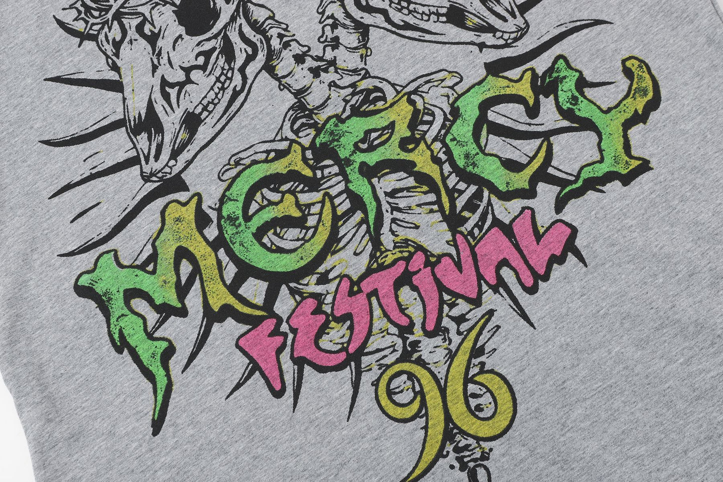 HS Front & Back Graphic T-Shirt - Heather Gray ¡ª detail