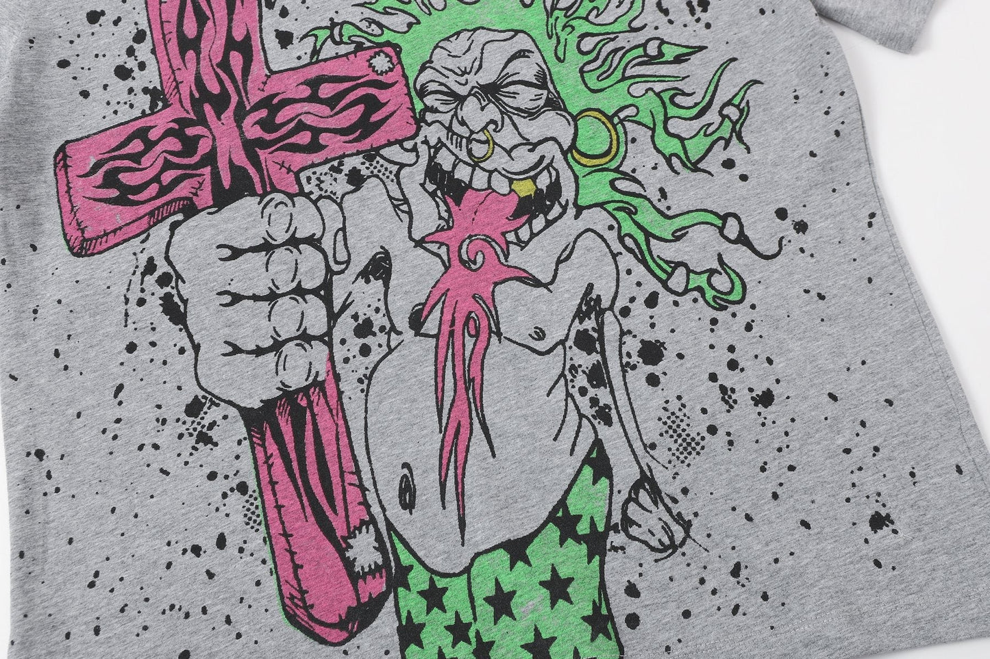 HS Front & Back Graphic T-Shirt - Heather Gray ¡ª detail