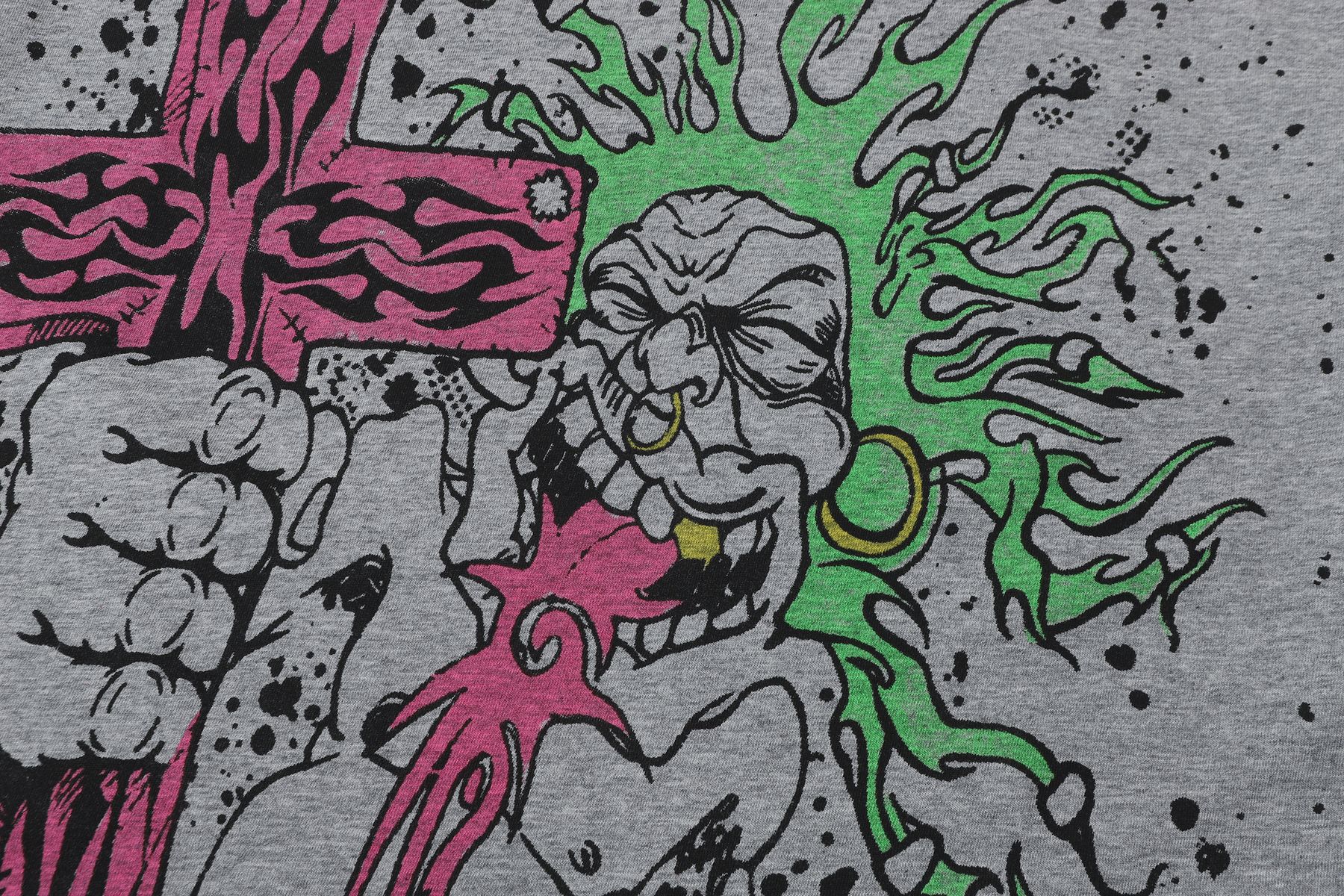 HS Front & Back Graphic T-Shirt - Heather Gray ¡ª detail