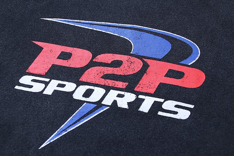 HS P2P Sports Washed Black Graphic T-Shirt ¡ª detail