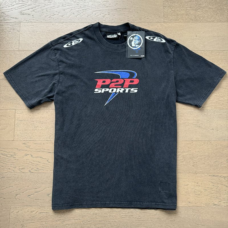 HS P2P Sports Washed Black Graphic T-Shirt ¡ª context