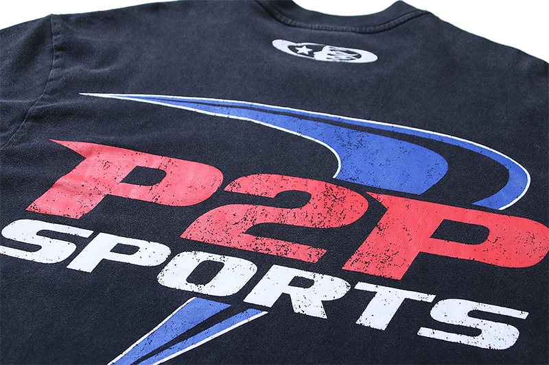 HS P2P Sports Washed Black Graphic T-Shirt ¡ª detail