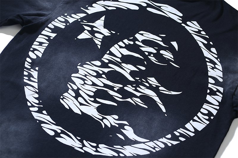 HS Washed Black Face Graphic T-Shirt ¡ª detail