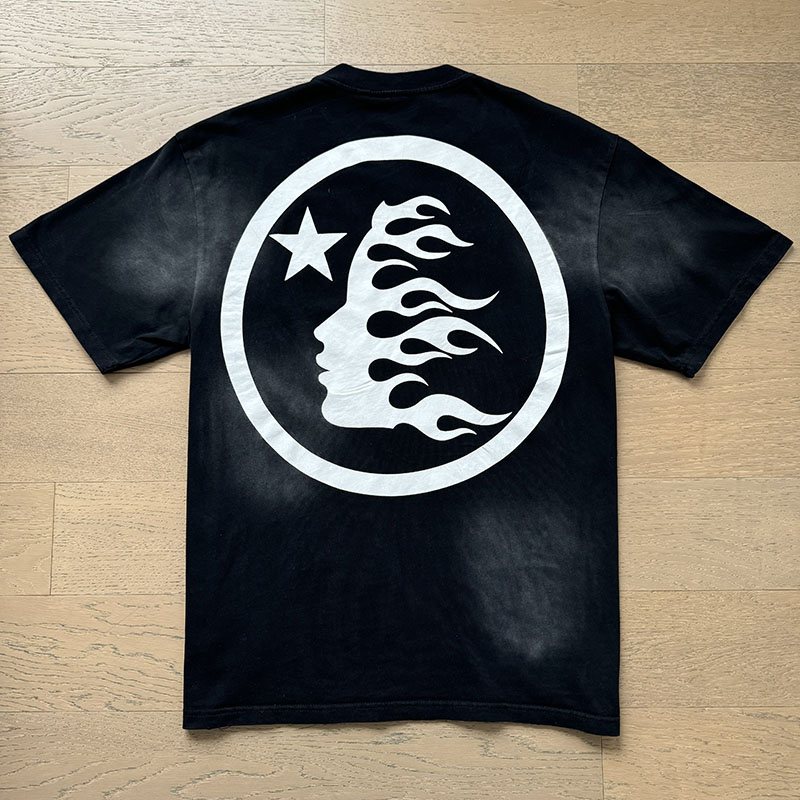 HS Washed Black Head & Flame Graphic T-Shirt ¡ª back