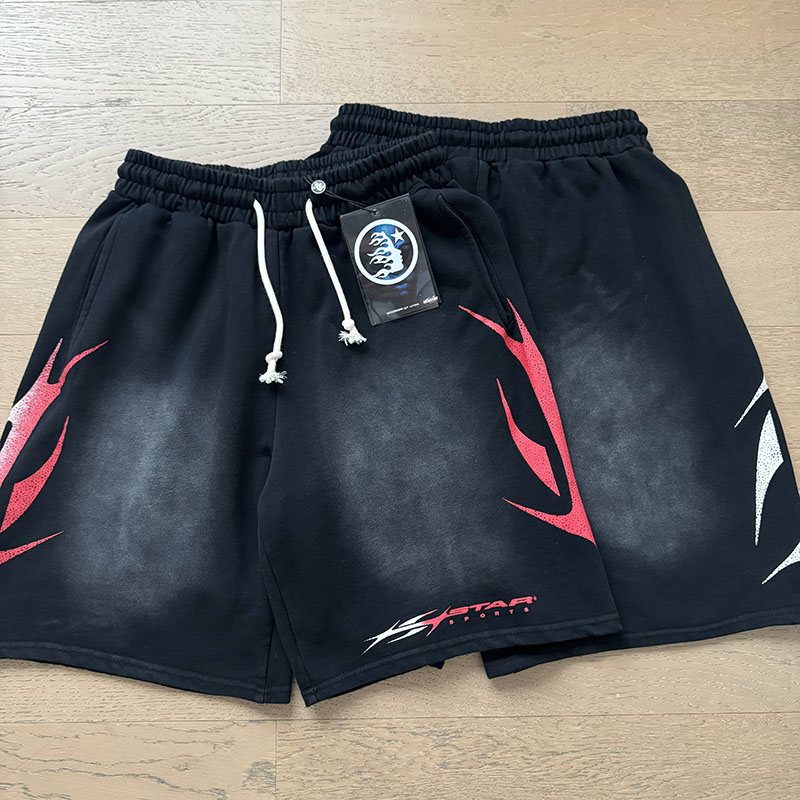 HS Washed Black Splatter Graphic Shorts ¡ª context