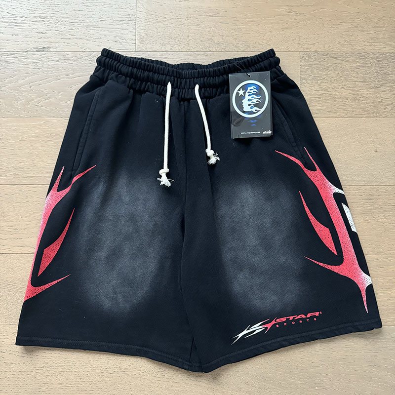 HS Washed Black Splatter Graphic Shorts ¡ª hero