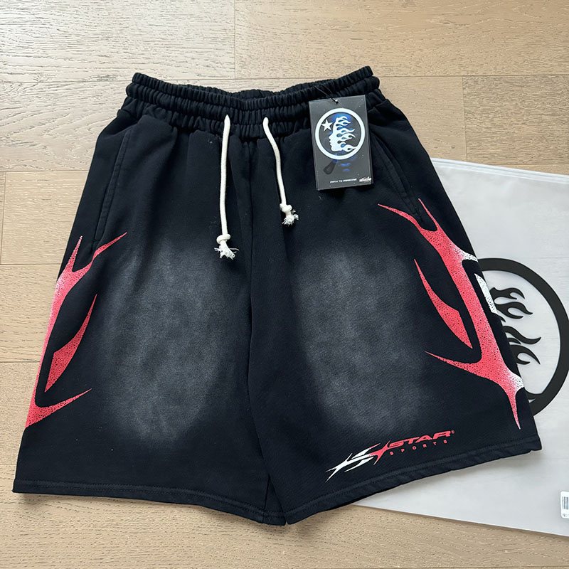 HS Washed Black Splatter Graphic Shorts ¡ª context
