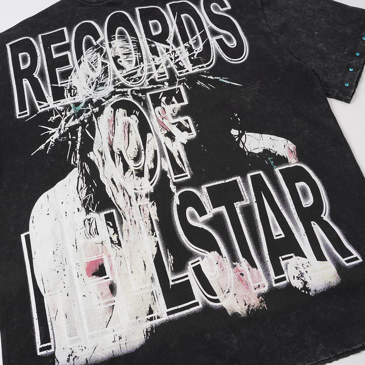 HS Records Face Graphic T-Shirt ¡ª detail