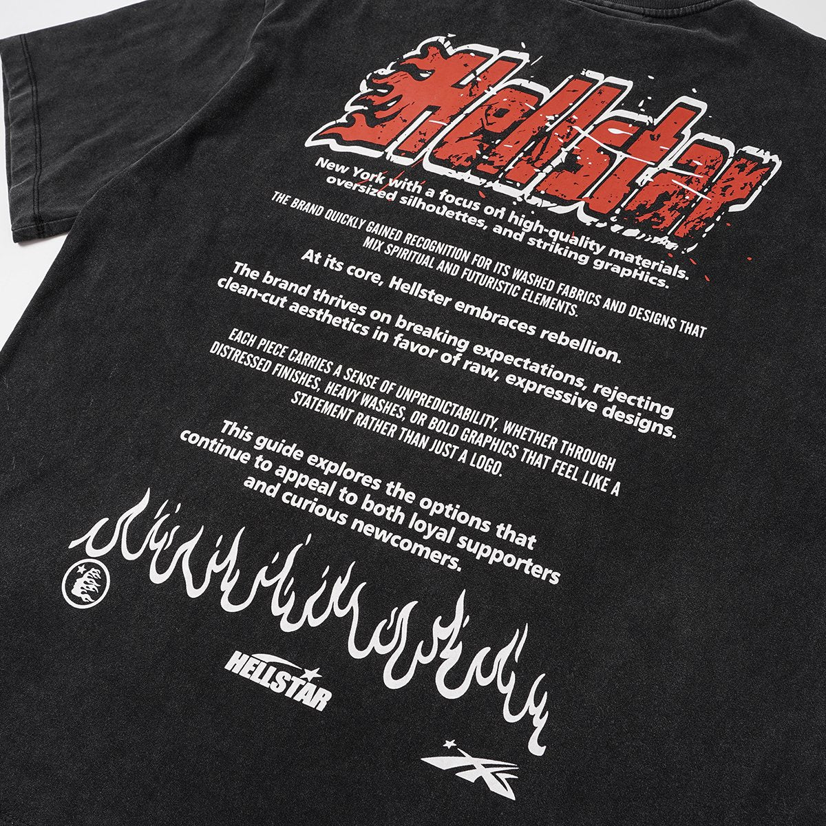 HS Washed Black Front & Back Graphic T-Shirt ¡ª detail